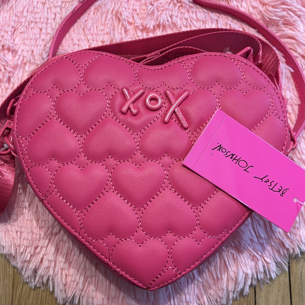Betsey Johnson Quilted Heart Crossbody - Picture 2 of 10